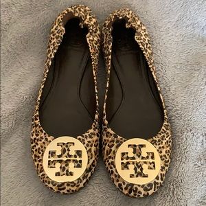Tory Burch Reva Leopard Flats - Size 9.5!